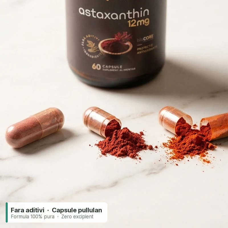 Capsule pullulan astaxanthin — pigment roșu-portocaliu natural